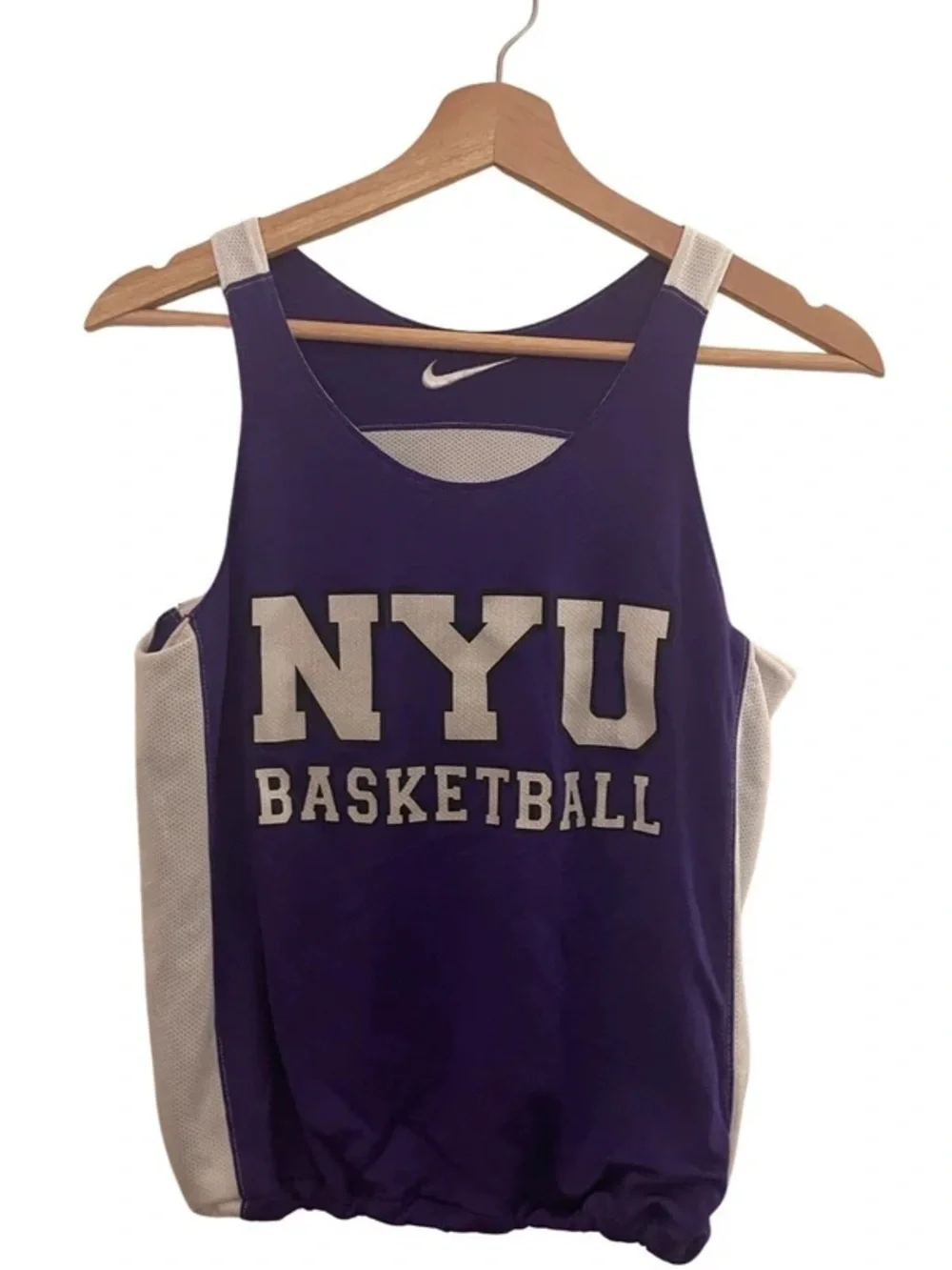 Nike NYU Purple Basketball Cropped Tank Top